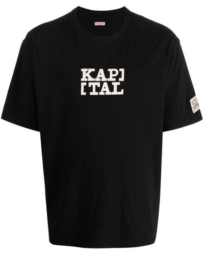 Kapital Logo-print Cotton T-shirt - Black