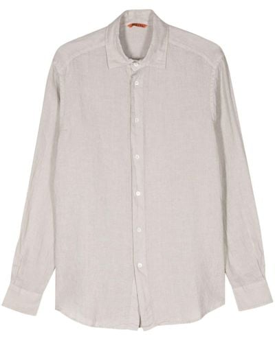 Barena Long-sleeves Linen Shirt - White