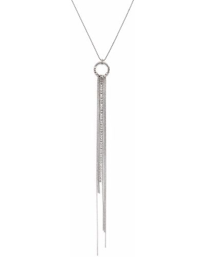 Peserico Crystal-chain Drop Necklace - Metallic