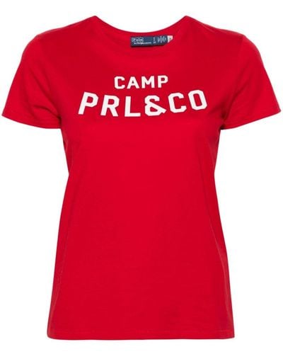 Polo Ralph Lauren Camp T-Shirt aus Baumwolle - Rot