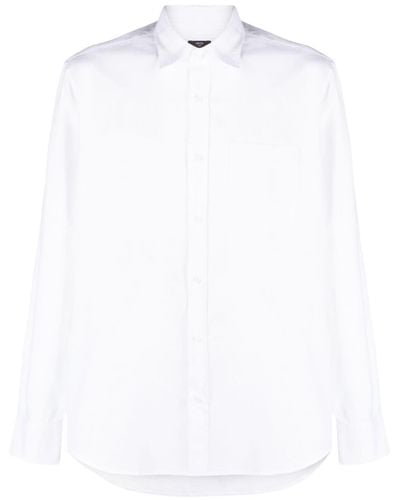 Peserico Chemise en coton à manches longues - Blanc