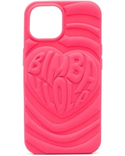 Bimba Y Lola Logo-embossed Iphone 15 Case - Pink