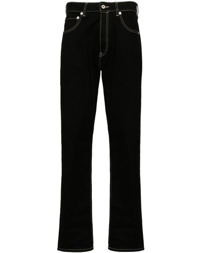 KENZO Drawn Varsity Straight Jeans - Zwart
