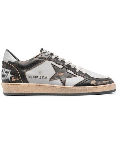 Golden Goose Ball Star Low-top Trainers - Grey