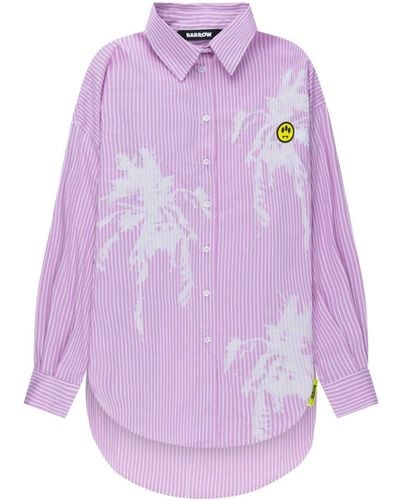 Barrow Striped Button-up Shirt - Purple