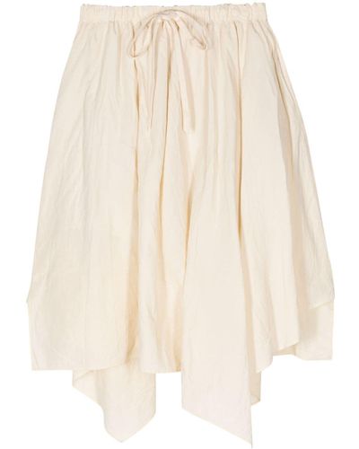 Forme D'expression Drawstring-waist Pleated Skirt - Natural