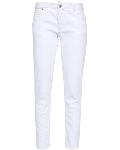 DSquared² Jennifer Low-rise Skinny Jeans - White