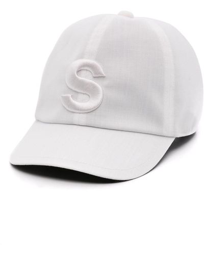 Sacai Logo-embroidered Baseball Cap - White