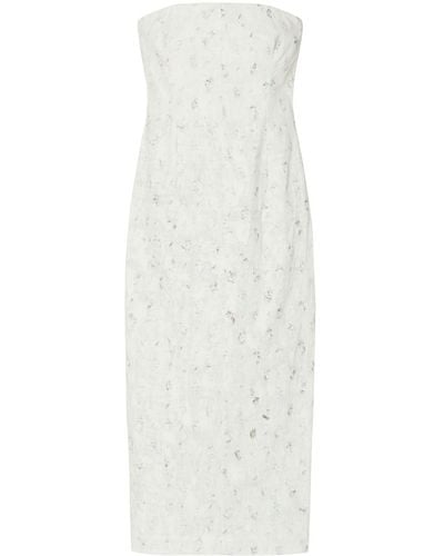 Tory Burch Embellished Linen Dress - White