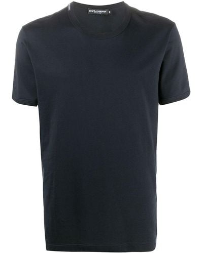 Dolce & Gabbana Logo label V-neck T-shirt - Schwarz