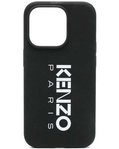 KENZO Coque d'iPhone 14 Pro à logo imprimé - Noir