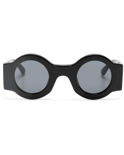 Linda Farrow Gafas de sol con montura redonda - Negro