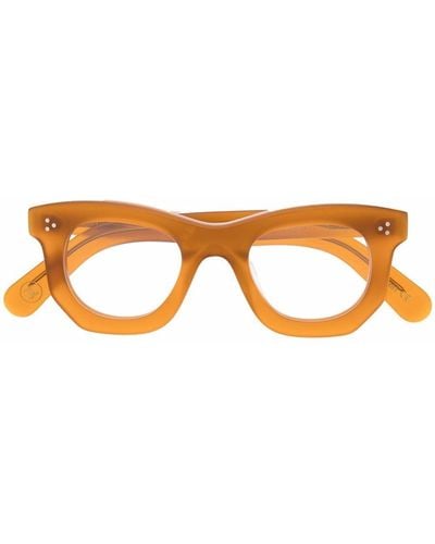 Lesca Ogre ジオメトリック眼鏡フレーム - オレンジ