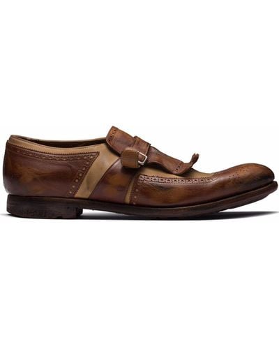 Church's Glace Monk Strap Shoes - Brown