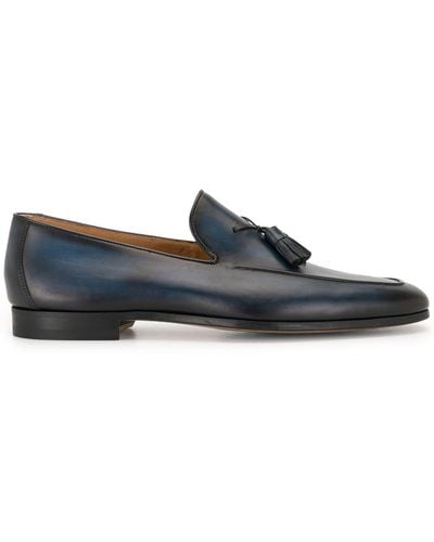 Magnanni Tasseled Leather Loafers - Blue