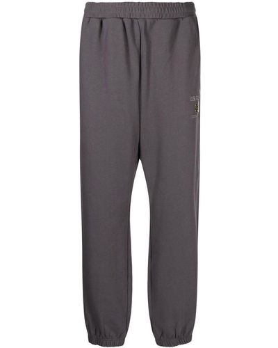 Izzue Logo-embroidered Track Trousers - Grey