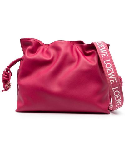 Loewe Flamenco Leather Shoulder Bag - Red