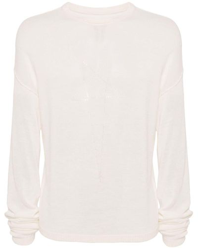Rick Owens Fine-knit Wool Sweater - White
