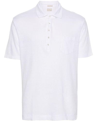 Massimo Alba Wembley Poloshirt aus Leinen - Weiß