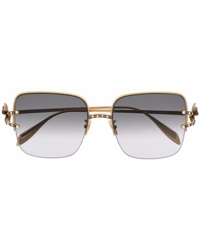 Alexander McQueen Eckige Oversized-Sonnenbrille - Mettallic