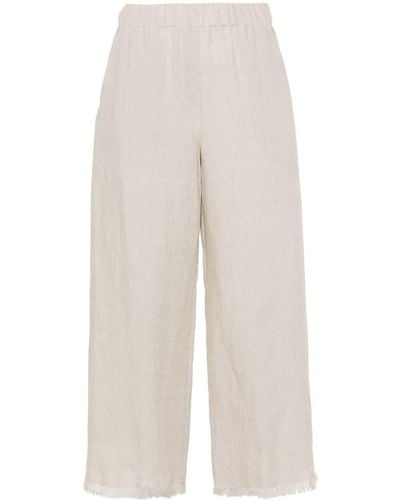 Antonelli Wide-leg Linen Pants - White