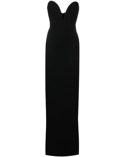 Monot Sweetheart-neck Gown - Black