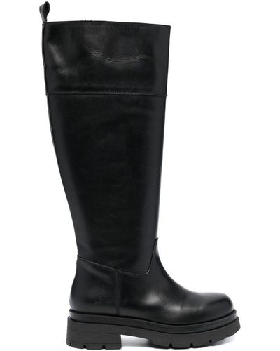 P.A.R.O.S.H. Knee-high Leather Boots - Black