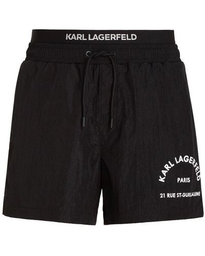 Karl Lagerfeld Rue St-guillaume Swim Shorts - Black