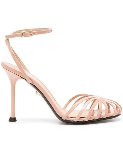 ALEVI Ally 95mm Patent-leather Sandals - Pink