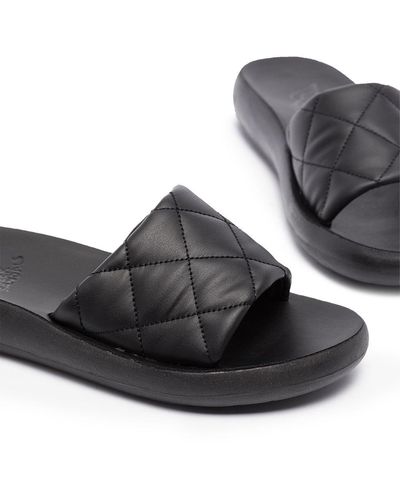 Ancient Greek Sandals キルティングスタイル サンダル - ブラック