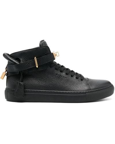 Buscemi High-top Leather Sneakers - Black