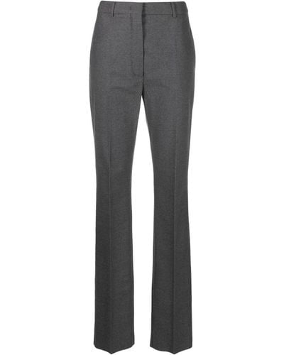 Sportmax Pressed-crease Tapered-leg Trousers - Grey