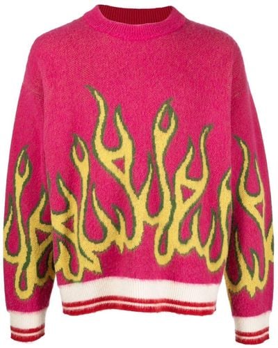 Palm Angels Burning セーター - ピンク