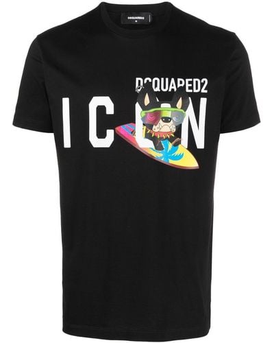 DSquared² Camiseta Icon con estampado gráfico - Negro