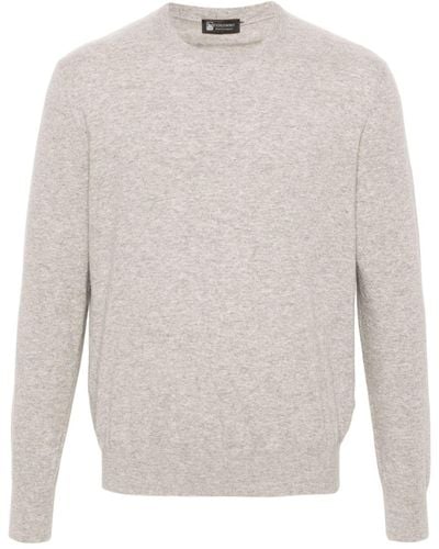 Colombo Mélange-effect Cashmere-blend Sweater - White