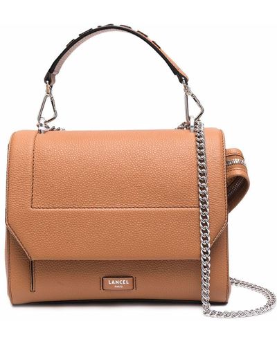 Lancel Sac à main en cuir à anses dessus - Marron