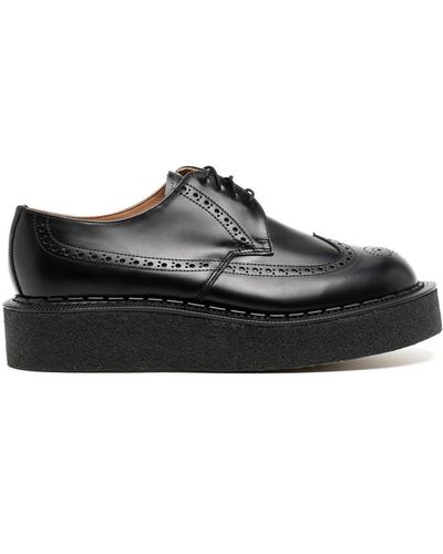 Comme des Garçons Derby Schoenen Met Plateauzool - Zwart