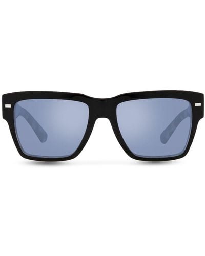 Dolce & Gabbana Verspiegelte Sonnenbrille in Schildpattoptik - Blau