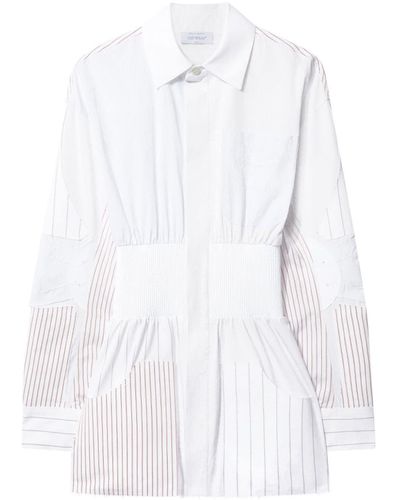 Off-White c/o Virgil Abloh Hemdkleid mit langen Ärmeln - Weiß