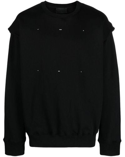 HELIOT EMIL Crew-neck Cotton Sweatshirt - Black