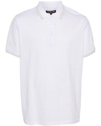 Michael Kors Monogram-print Polo Shirt - ホワイト