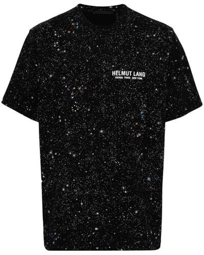 Helmut Lang Constellation-print Cotton T-shirt - Black