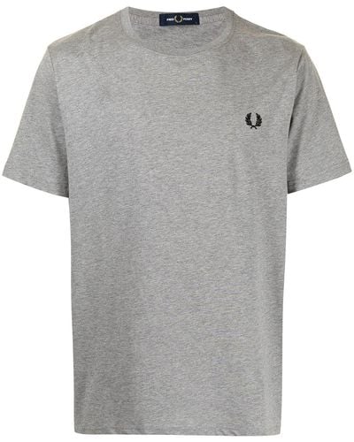 Fred Perry Embroidered Logo Short-sleeve T-shirt - Gray