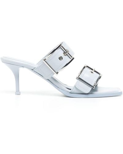 Alexander McQueen Buckle-detail 60mm Sandals - White