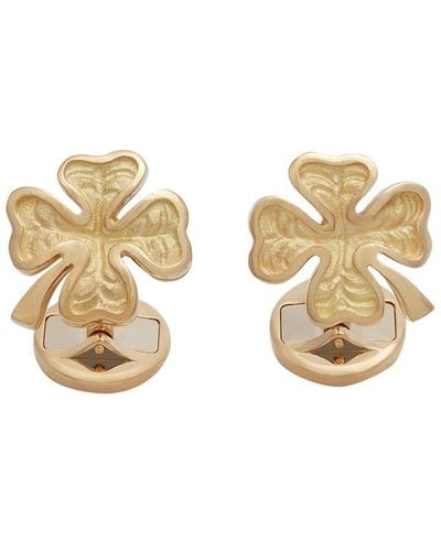 Dolce & Gabbana Good Luck Cufflinks In Yellow Gold - Metallizzato