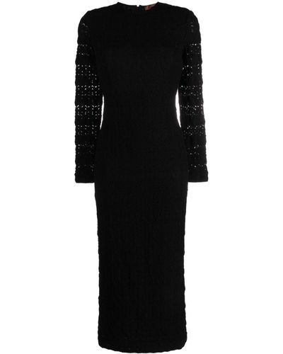 Missoni オープンニット ドレス - ブラック