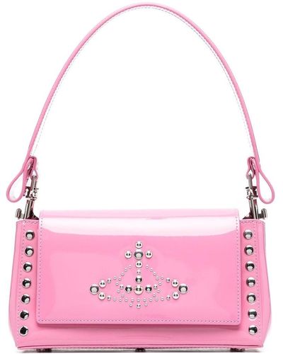 Vivienne Westwood Stud-embellished Shoulder Bag - Pink