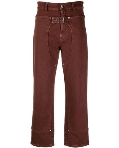 Stella McCartney Workwear Cropped-Jeans - Rot