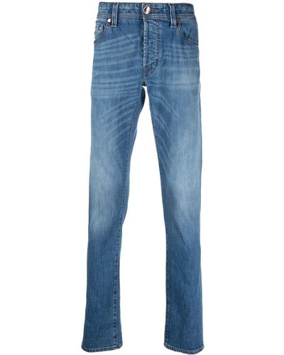Sartoria Tramarossa Stretch-cotton Straight-leg Jeans - Blue