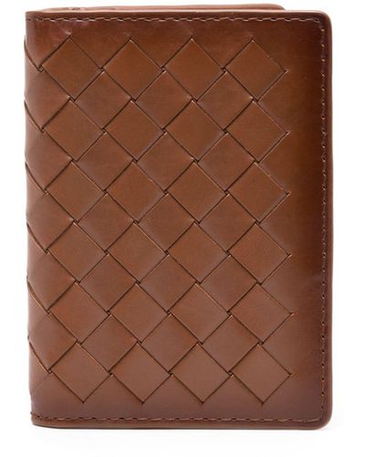 Aspinal of London Folded Leather Card Holder - Brown